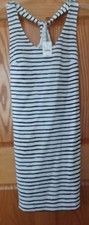 J. Crew Blue Stripe Criss Cross Knot Back Dress