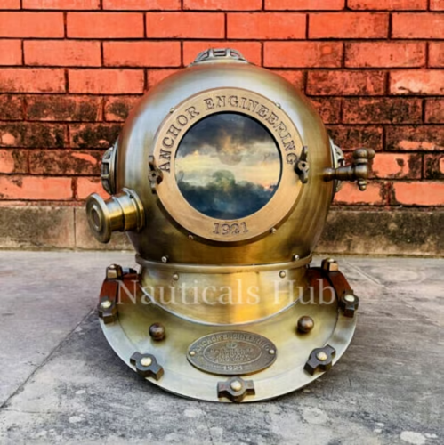 Casco de Buceo 18" Ancla Buceadores Marina de los Estados Unidos Casco de Buceo Casco de Buceo Regalo - Imagen 6 de 9