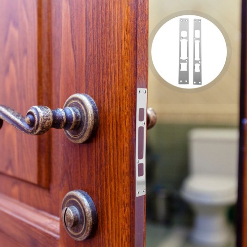 2 Pcs Deadbolt Plate Security Safety Door Locks from inside