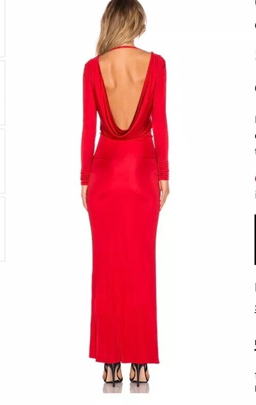 GRACE MMXIII CATE DRAPED BACK EVENING DRESS US 4 NEW