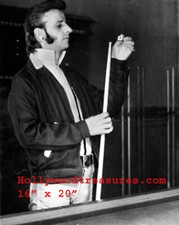Ringo Starr Beatles Playing Pool Pool Hall Billiards Poster 16" x 20" Photo