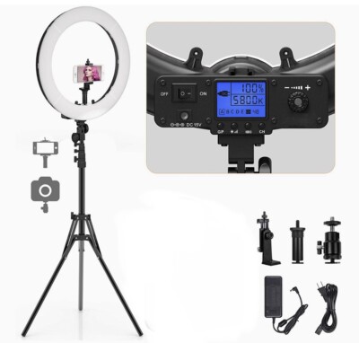 19 inch Ring Light with Stand and Phone Holder Bi-Color or for Live Stream 