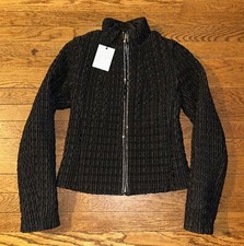 Couloir Metropolis Jacket Sz 6 Us Blackzip Front Textured Stretch Warm Apres Ski