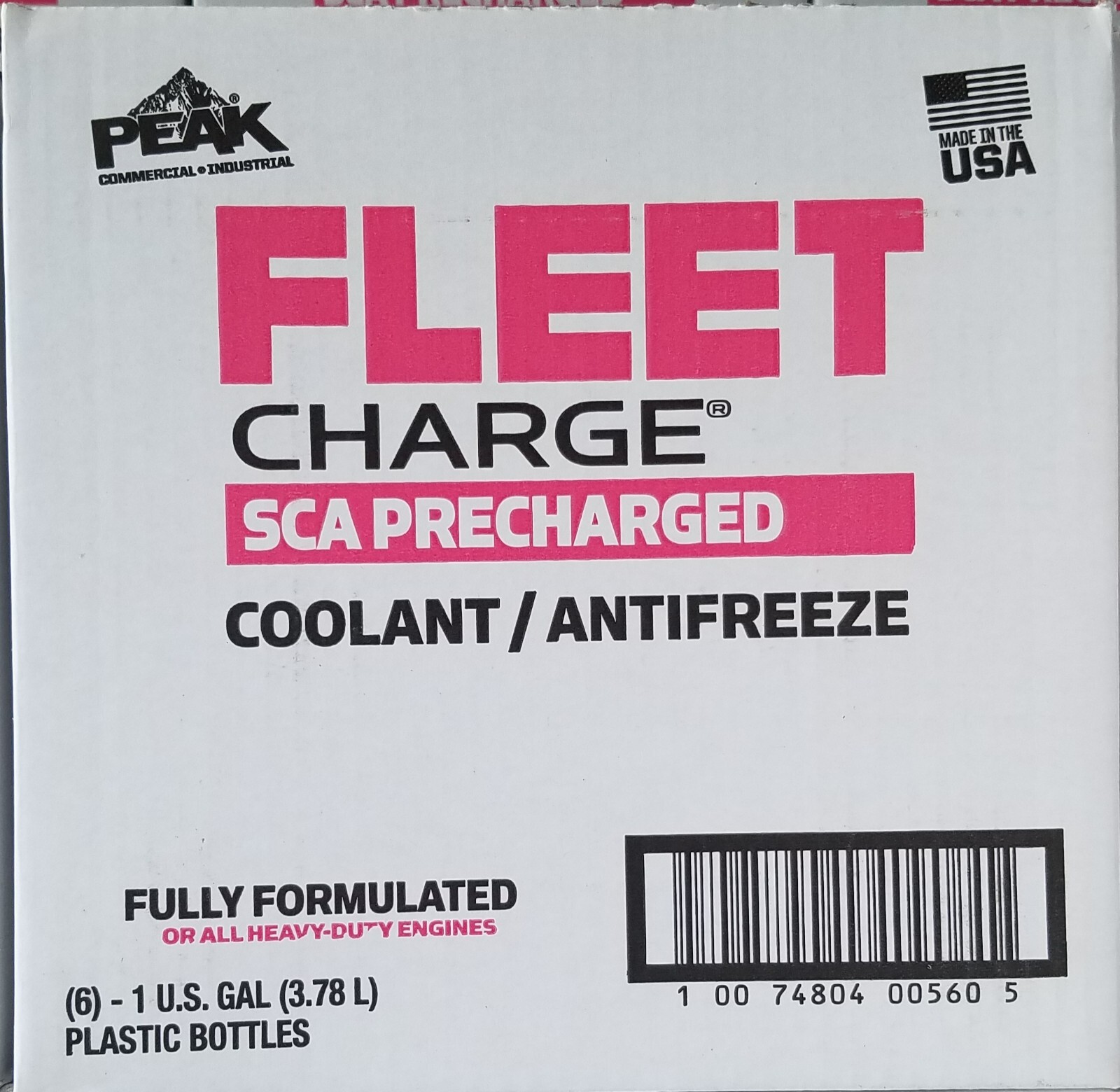 Peak Fleet Charge SCA Precharged Coolant/Antifreeze; Pink/Fuchsia; FS