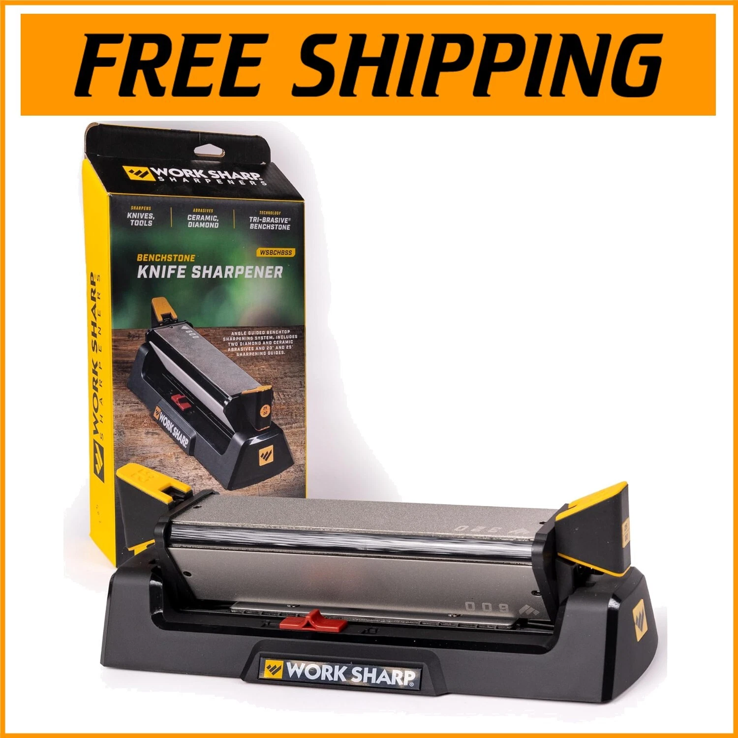 Lightweight Benchstone Knife Sharpener - Fast Manual Sharpening for Outdoor Use-