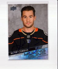 KODIE CURRAN autographed SIGNED '20/21 ANAHEIM DUCKS 
