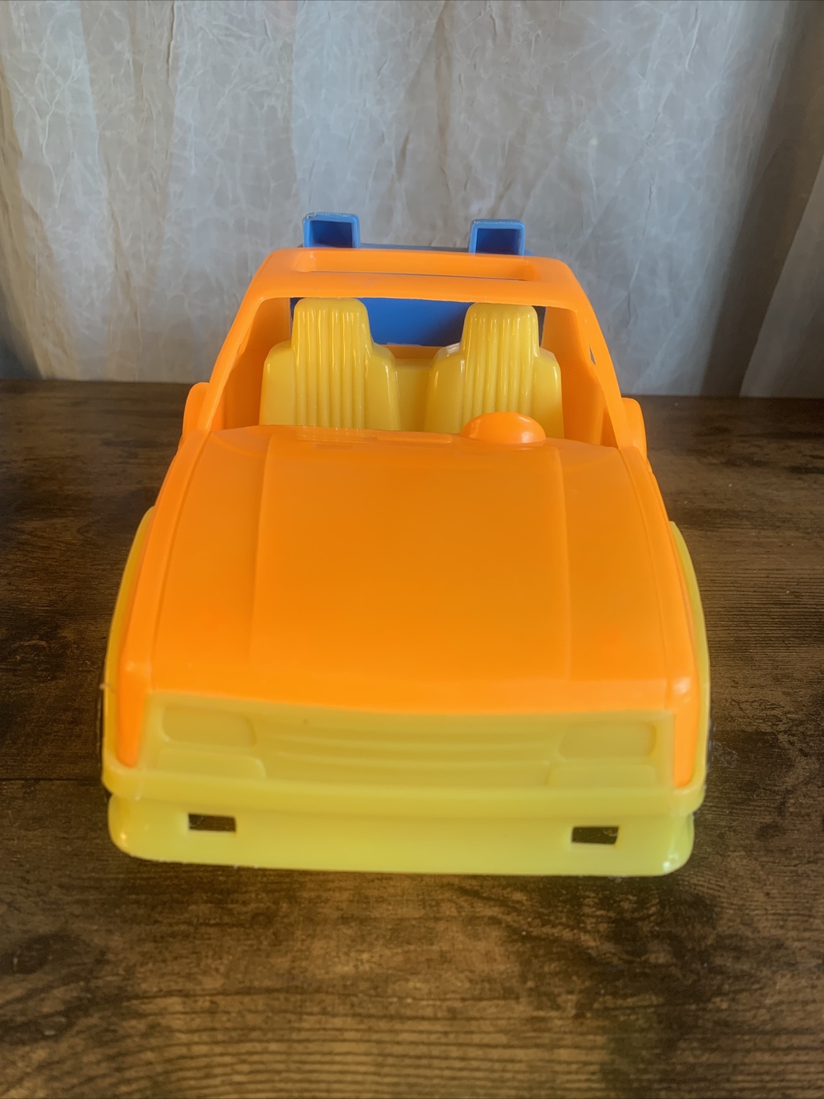 AMERICAN PLASTIC Toys vintage Turbo Charged pickup truck 12” Orange And Blue