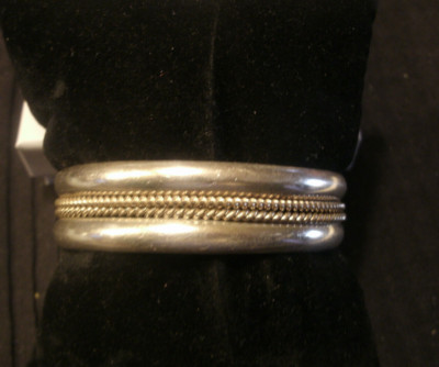 Arnold Maloney ''Native'' Sterling/12KGF Twisted Rope Cuff Bracelet (803)