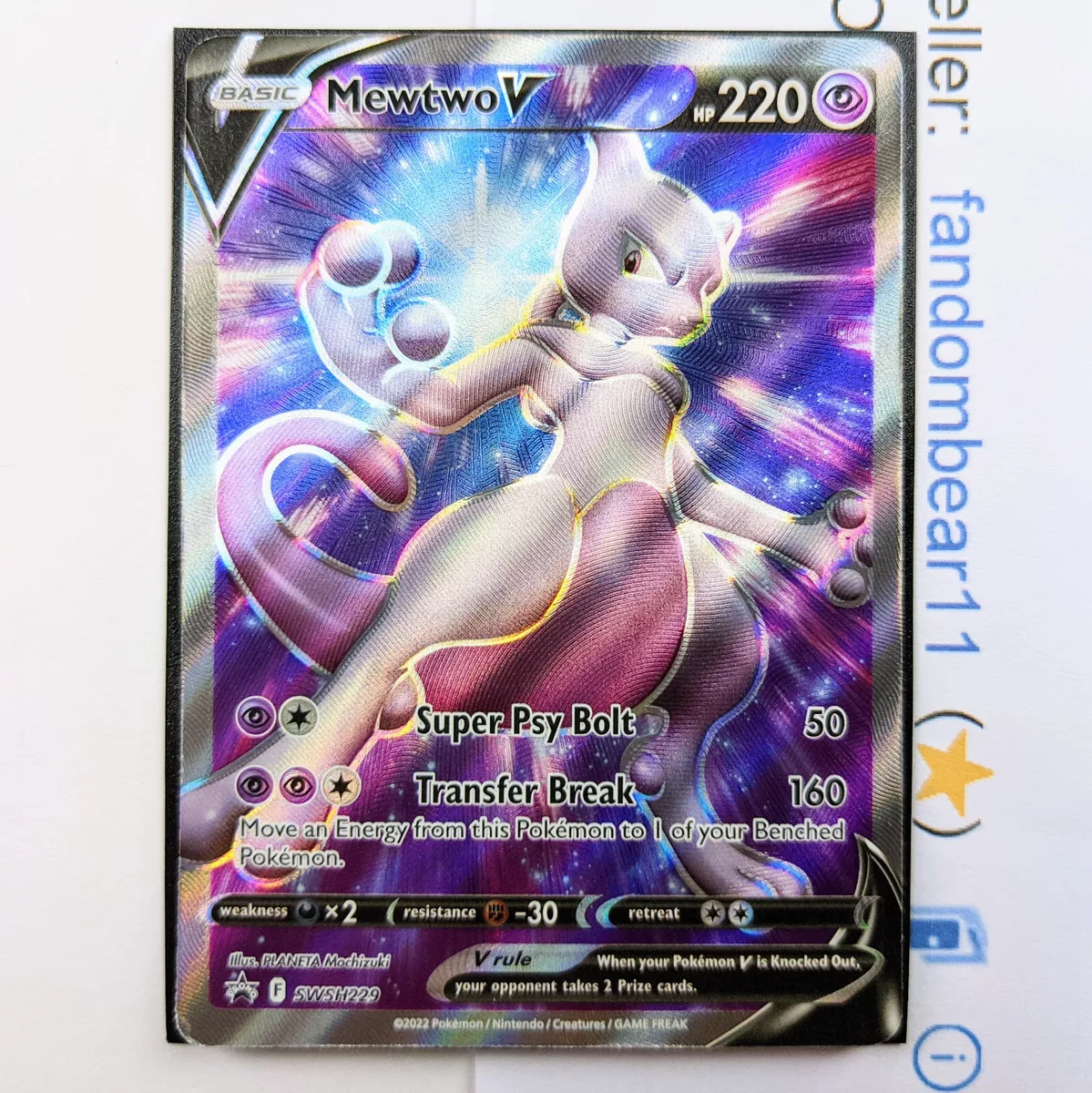 Pokémon Go Mewtwo V Blackstar Promo EN