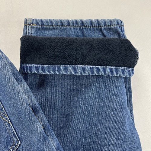 Old Mill Fleece Lined Jeans Men’s Size 38x34 Classic Blue Denim Warm Winter Wear - 第 3/16 張圖片