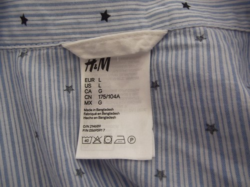 H&M Pigiama Estivo Camicia + Pantaloni Sz.XL/XXL Cotone TAGLIE COMODE - Foto 11 di 13