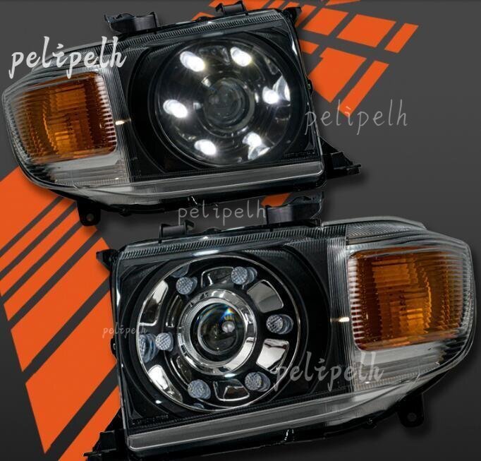 LED DRL DUAL BEAM HEAD LIGHTS FOR TOYOTA LANDCRUISER 70 SERIES