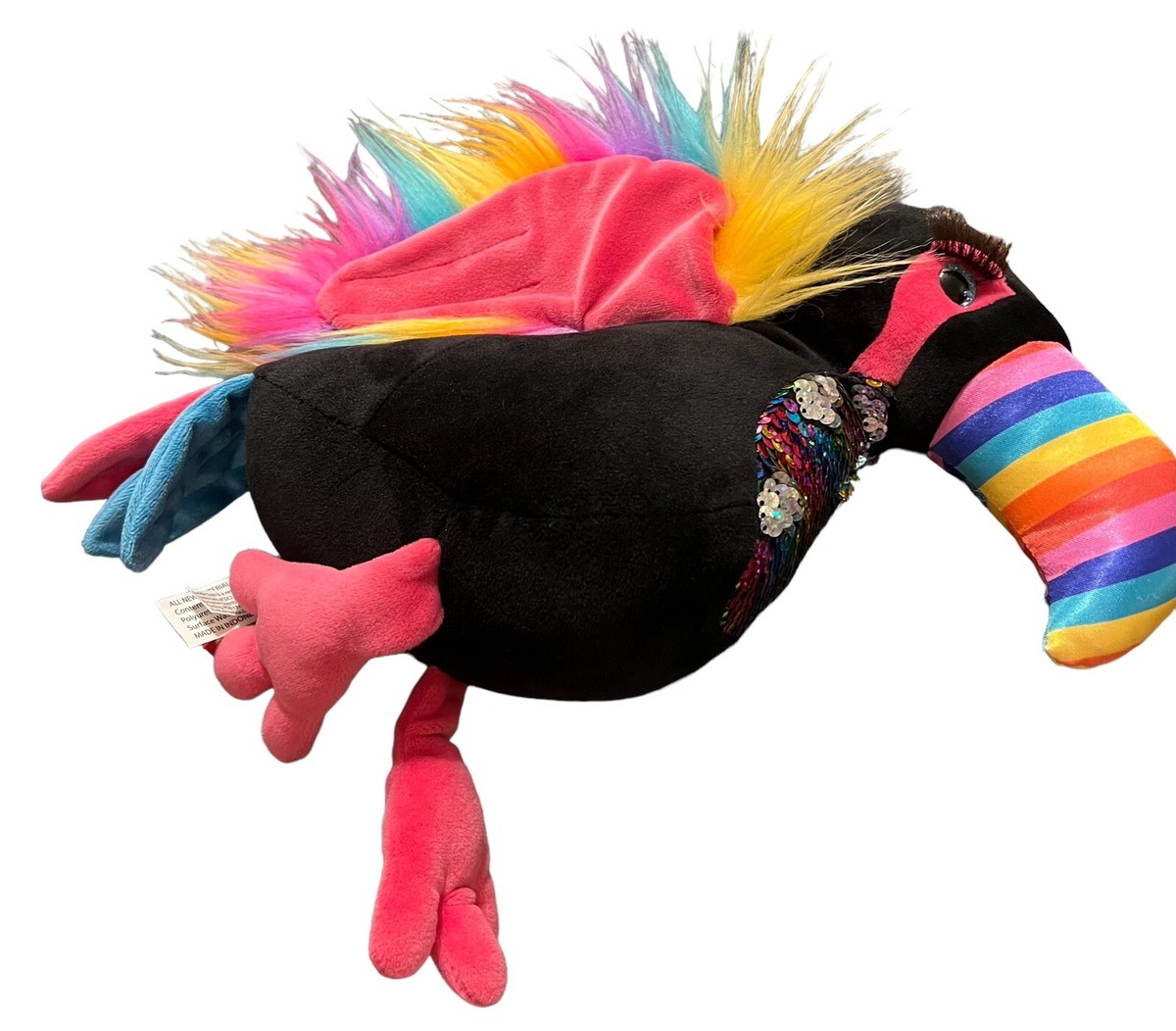 Rainbow mouth Big Mouth Penguin peluche: Toucan poupée devient coloré