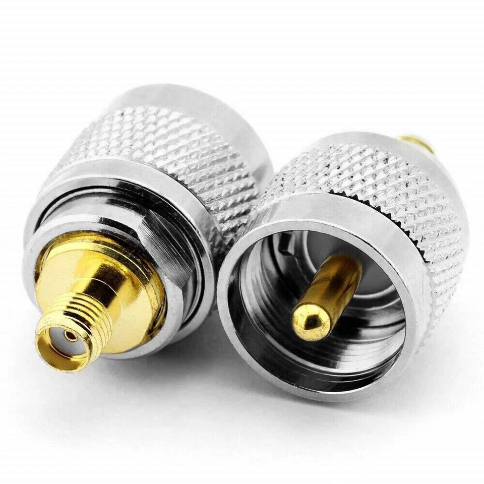 PL-259 UHF Male Plug to SMA Female Jack RF Adapter Connector Set of 2 - Image 4 of 4