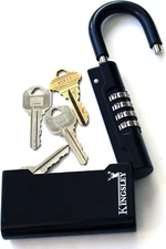 Kingsley Guard-A-Key Black Realtor'S Lockbox Portable Resettable Hanging Key Saf