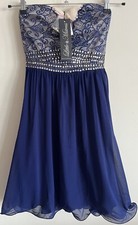 Little Mistress Size 6 Navy Blue Dress Prom Wedding Party Removable Strapless