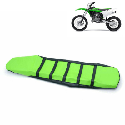 Motorcycle Gripper Seat Cover – Rubber/Vinyl, Fits KX85 KX100 Dirt Bike 2001-2013, Green, Improves Control