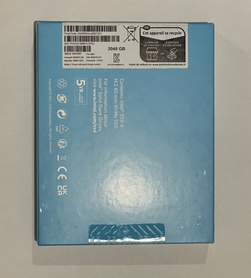 FACTORY SEALED INTEL 670p SERIES SSDPEKNU020TZX1 2TB 2280 3D QLC NAND NVMe SSD6 - Image 2 of 2