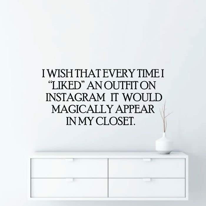 Vinyl Wall Decal Quote Wardrobe Closet Appear Sticker Home Décor  