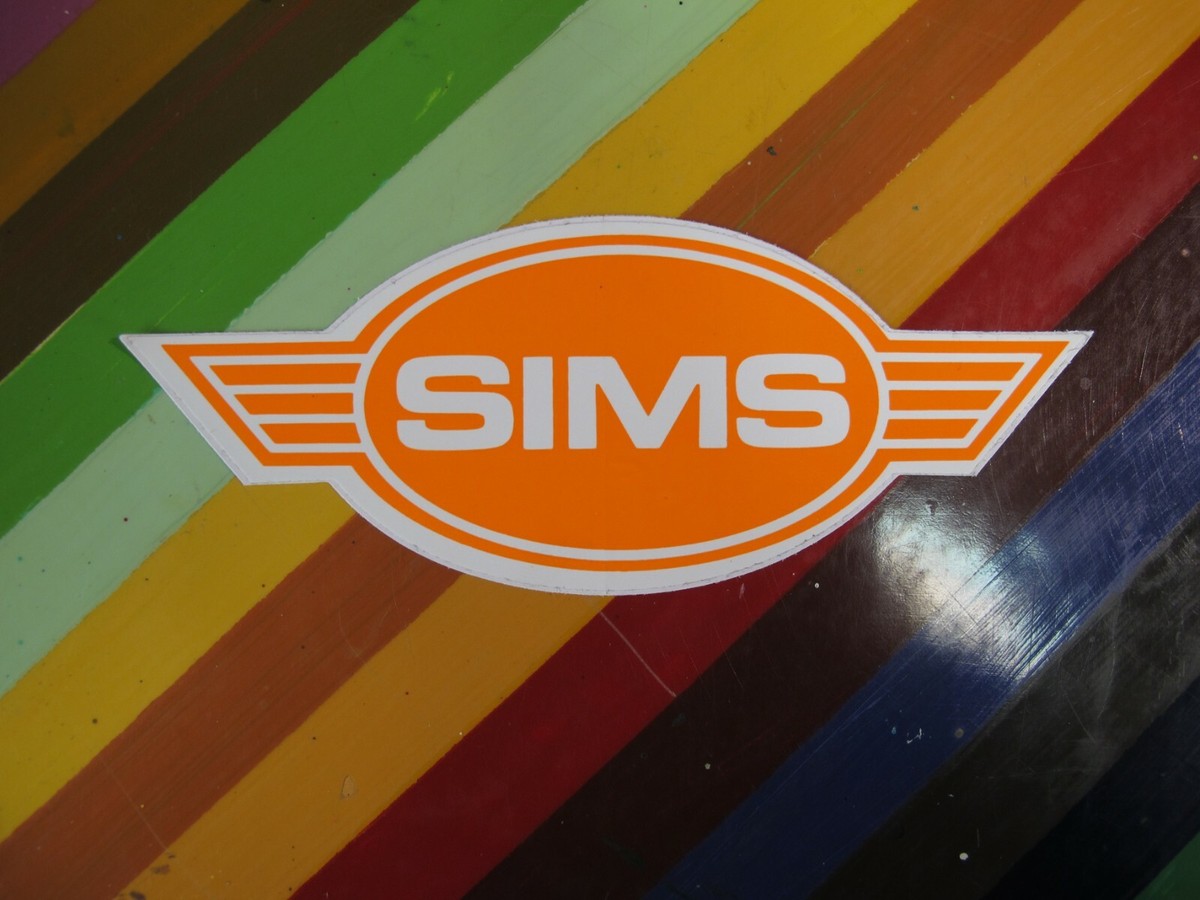 スケートボード Sims vtg skateboard sticker SIMS NEW-OLD-STOCK SIMS SKATEBOARDS 