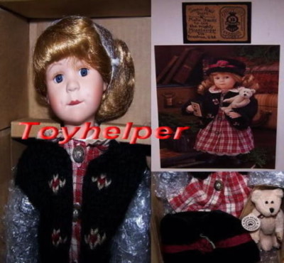 Boyds Collection Yesterday's Child Brittany 12'' Porcelain Doll Ben Teddy Bear