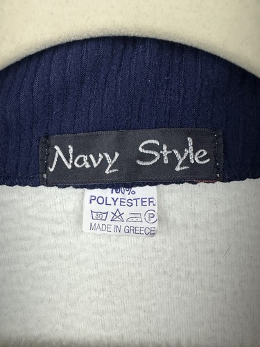 Womens Jackets 2XL Sherpa Ivory Winter White Navy Fleece Full zip GREECE - Picture 8 of 14