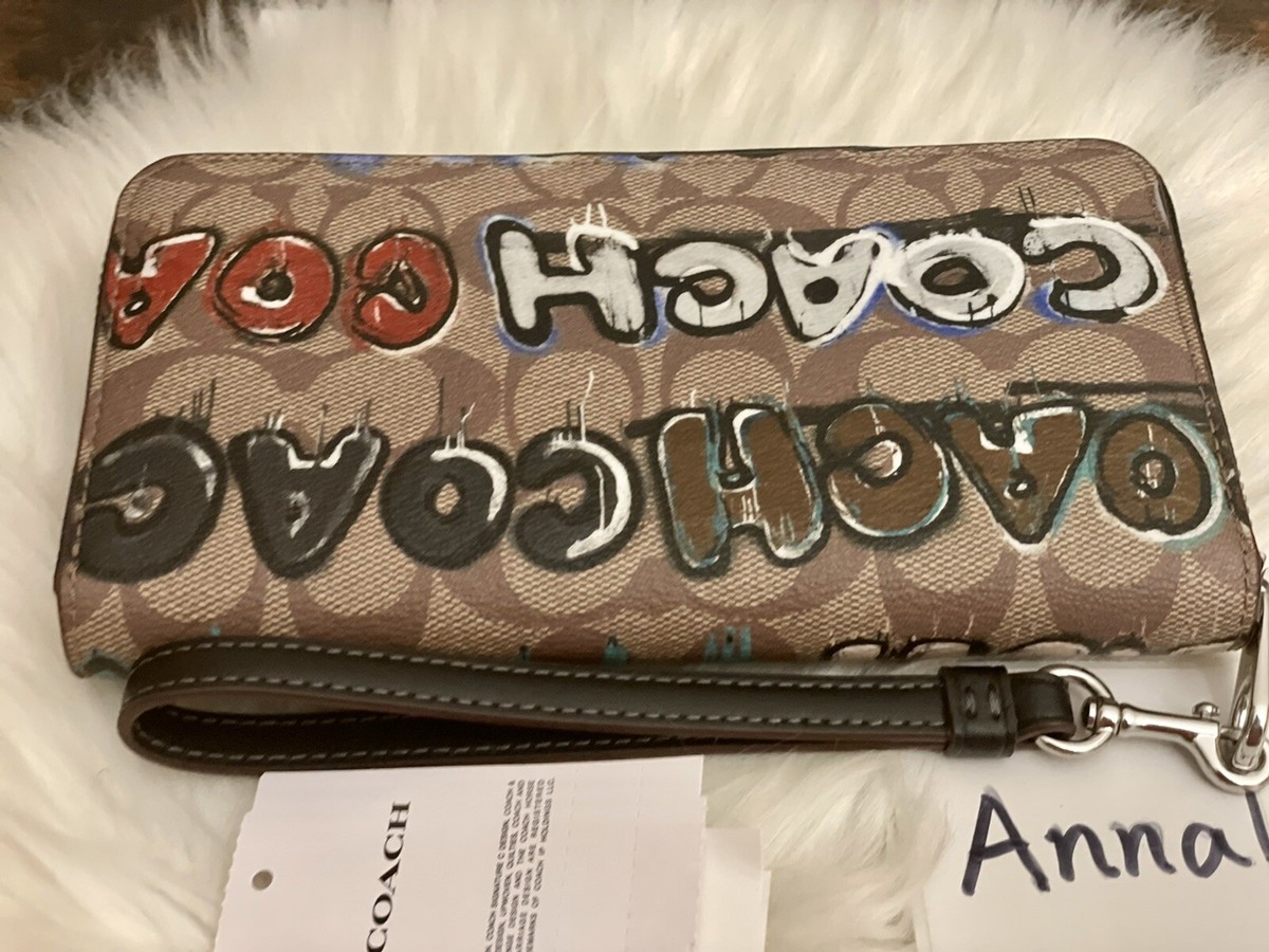 Coach X Mint + Serf Long Zip Around Wallet In Signature Canvas | eBay