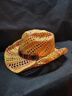 Mexican SOM-HER SOMHER Hat Size M Shaped Straw Beaded Cowboy  display picture 3