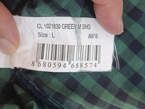 Colin's Basics Men Shirt Green Checked Buttons Down Long Sleeves Slim Fit Size L - Picture 21 of 24
