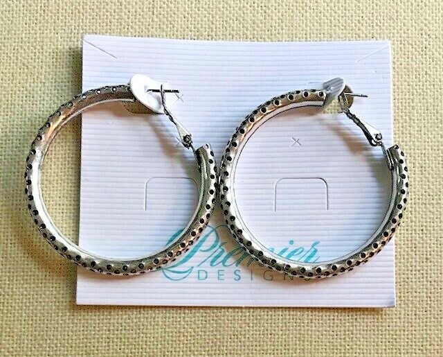 Premier Designs Jewelry In The Loop Silver Hoop Earrings eBay