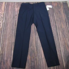 Perry Ellis Portfolio NEW Men Modern Fit Stretch Dress Pant Golf Navy Blue 32x32