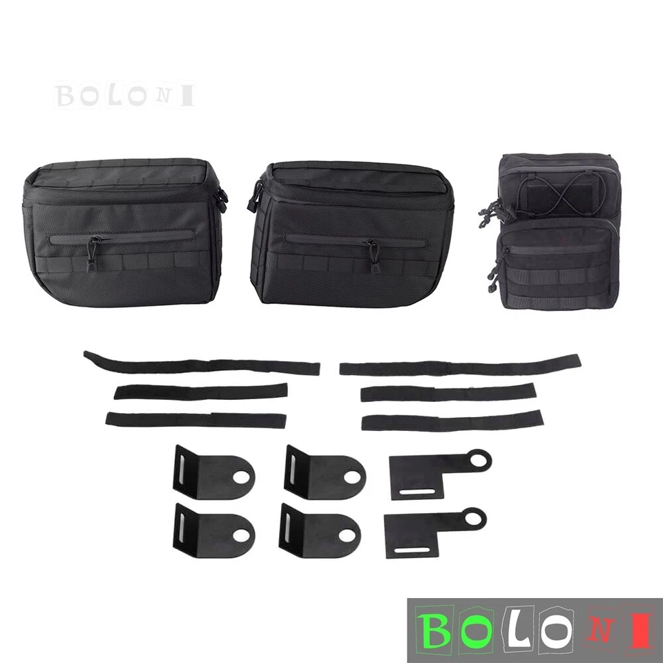 Club Style Saddlebags & T-Bar Bag for Harley Dyna Softail Sportster Street Bob - Image 3 of 4