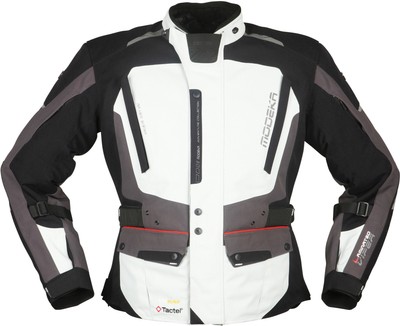 MODEKA VIPER LT Herrenjacke hellgrau Motorrad SAS-TEC Humax 3M ultraleicht