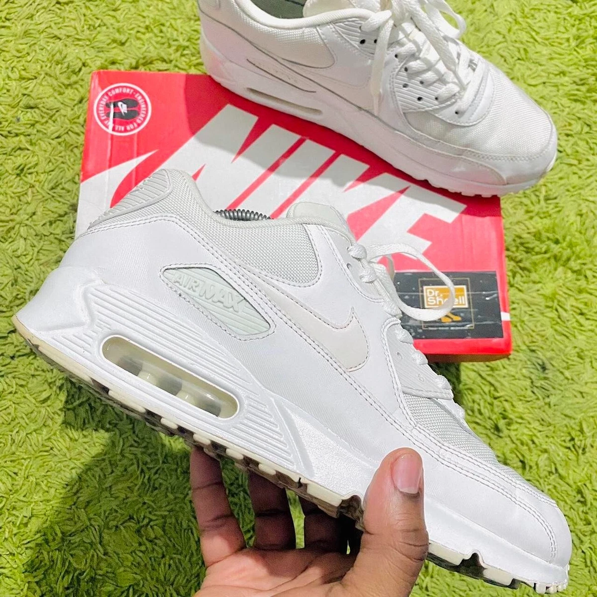 Nike Air Max 90 Triple White 537384 111 GB UK 10 eBay