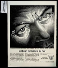 1943 Better Vision Institute Man Insects Crowsfeet Eyes Vintage Print Ad 37936