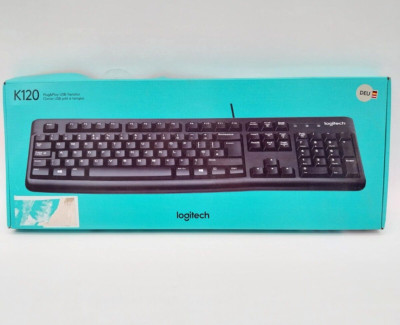 Logitech K120 920-002489 Verkabelt Tastatur - Schwarz QWERTZ DE #KT4395M