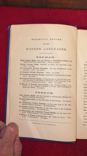 Rare Antique 1881 Antique Blue Hardcover Book French Echo by James H. Worman - Picture 9 of 17