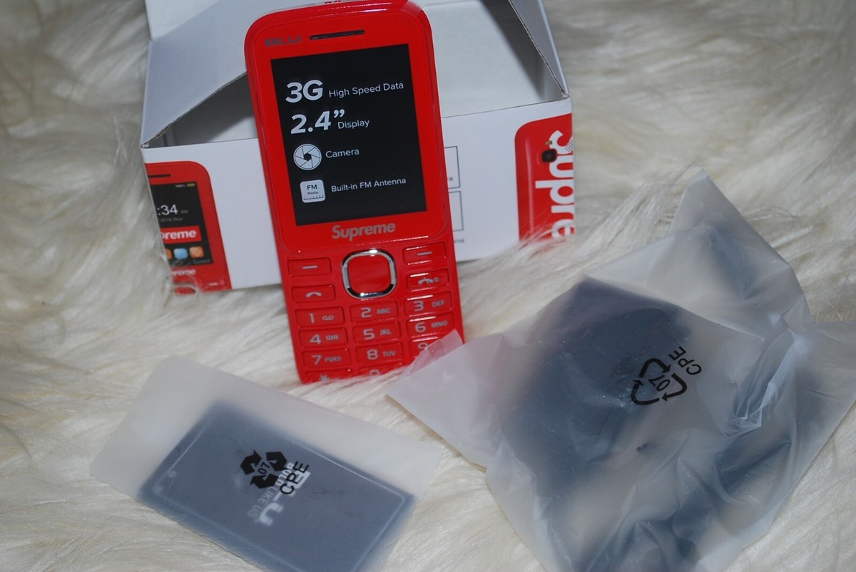 NEW Red Supreme BLU Burner Phone (Unlocked) FW19 | eBay
