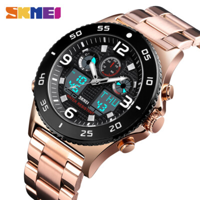 Analog Digital Elektronische Uhr Herren SKMEI Herren Sportuhr Dual