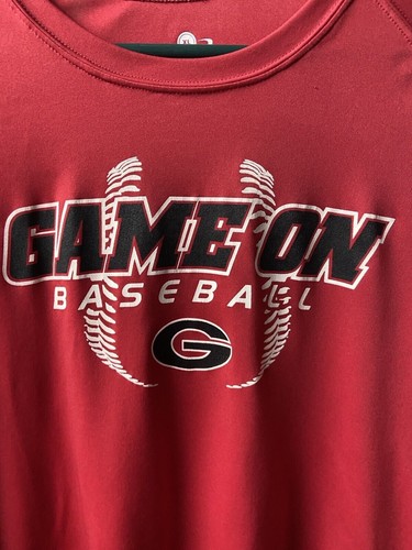 Badger T shirt Georgia Baseball Mens Size XL Crew Neck Short Sleeved - Picture 3 of 5