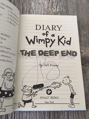 SIGNED & NEW - DIARY of a Wimpy Kid -THE DEEP END - (Book #15) by