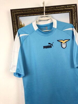 Puma Lazio シャツ Lサイズ ホワイト/ブルー Lazio Home football shirt 2003 Soccer Puma Maglia Jersey Rare Mens