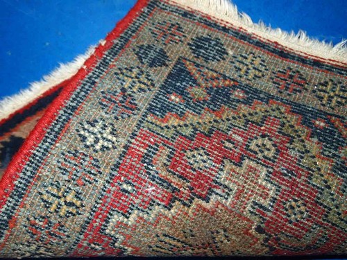 Alfombra vintage Oriental hecho a mano 42cm x 60cm 1970s - 1C755 - Picture 6 of 6