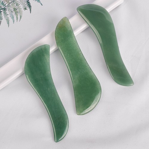 Natural S Gua Sha Tools Jade Stone Facial Eyes Gua sha Tool Beauty Massagers - Picture 3 of 8