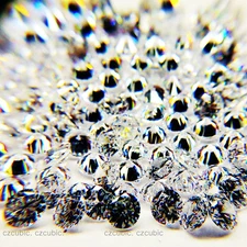 CUBIC ZIRCONIA WHOLESALE 100 PCS / EACH SIZES LOT WHITE GREAT CZ SHIP  U.S.A