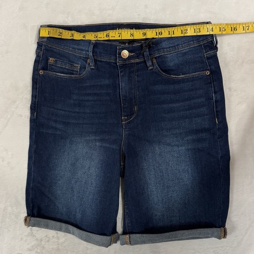 NEW Nanette Lepore Belle High Rise Bermuda Shorts Size 6 Soft Effortless Denim - Picture 7 of 13