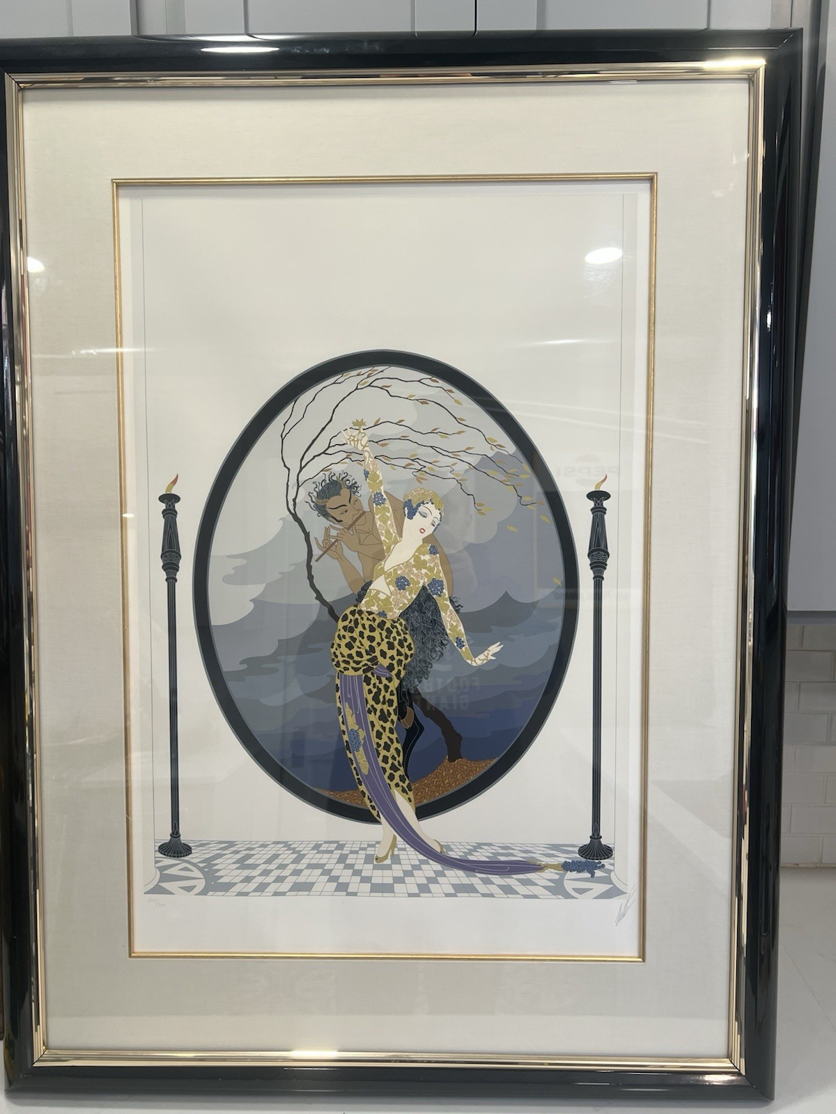 Original Erte Limited Edition Serigraph Signed /300 “Woman & Satyr” 27” x 19”