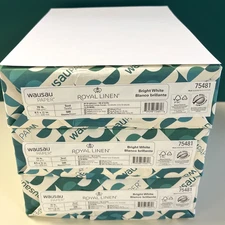 70# Bright White Royal Linen 8.5"x11" Text Paper for Letterhead, etc 500/ream