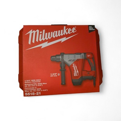 Milwaukee 5518-21 1-3/4'' SDS Max Rotary Hammer Drill Kit NEW w/ Case Heavy Duty