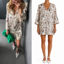 Zimmermann Cotton Sz 0 AU 8 US 4 Mischief Pocket Studded Smock Dress In Paisley